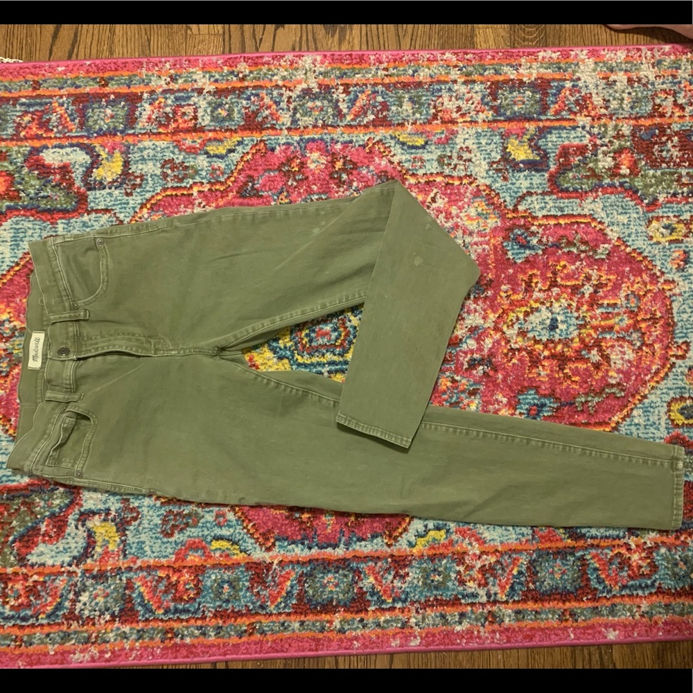Madewell 9” High Riser Olive Green 27